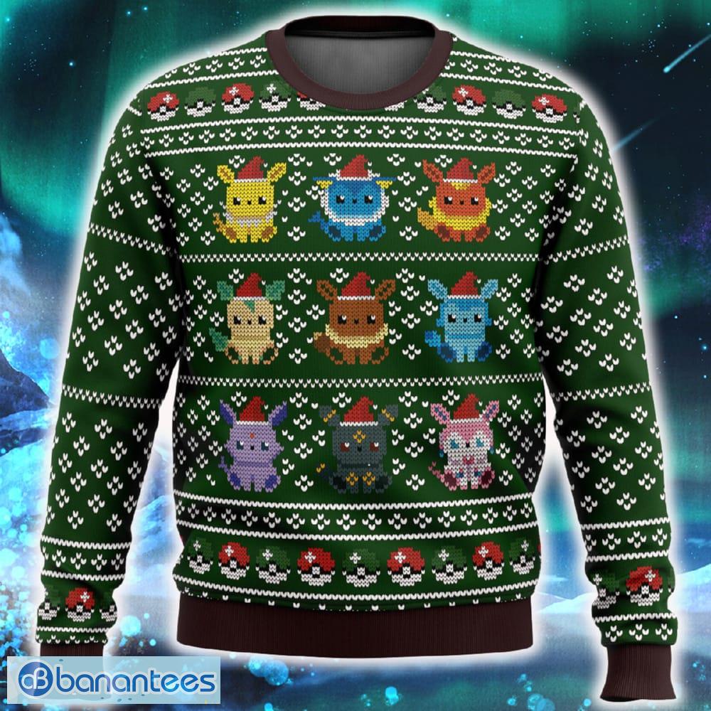 Eevee Christmas Pokemon Ugly Christmas Sweater Funny Gift Ideas