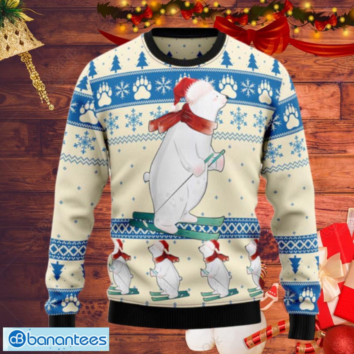 Polar Bear Ice Ugly Christmas Sweaters Gift For Men Women Product Photo 1