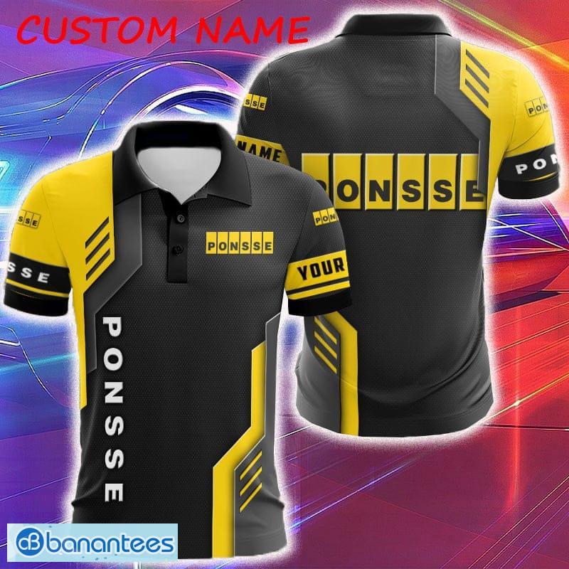 Ponsse Logo Tractor Truck Polka Dot Pattern 3D Polo Shirt Custom Name - Ponsse Logo Tractor Truck Polka Dot Pattern 3D Polo Shirt Custom Name