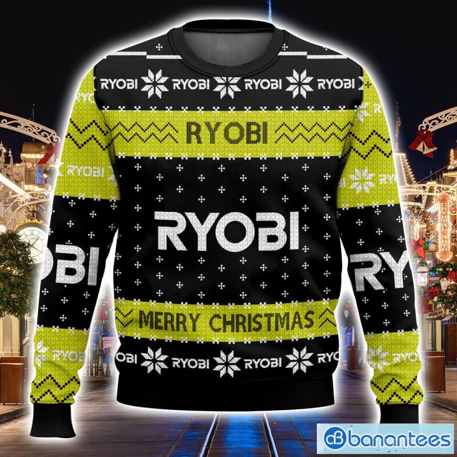 power tools ryobi ugly christmas sweater 3d all over printed sweater christmas gift image Power Tools Ryobi Ugly Christmas Sweater 3D All Over Printed Sweater Christmas Gift Product Photo 1