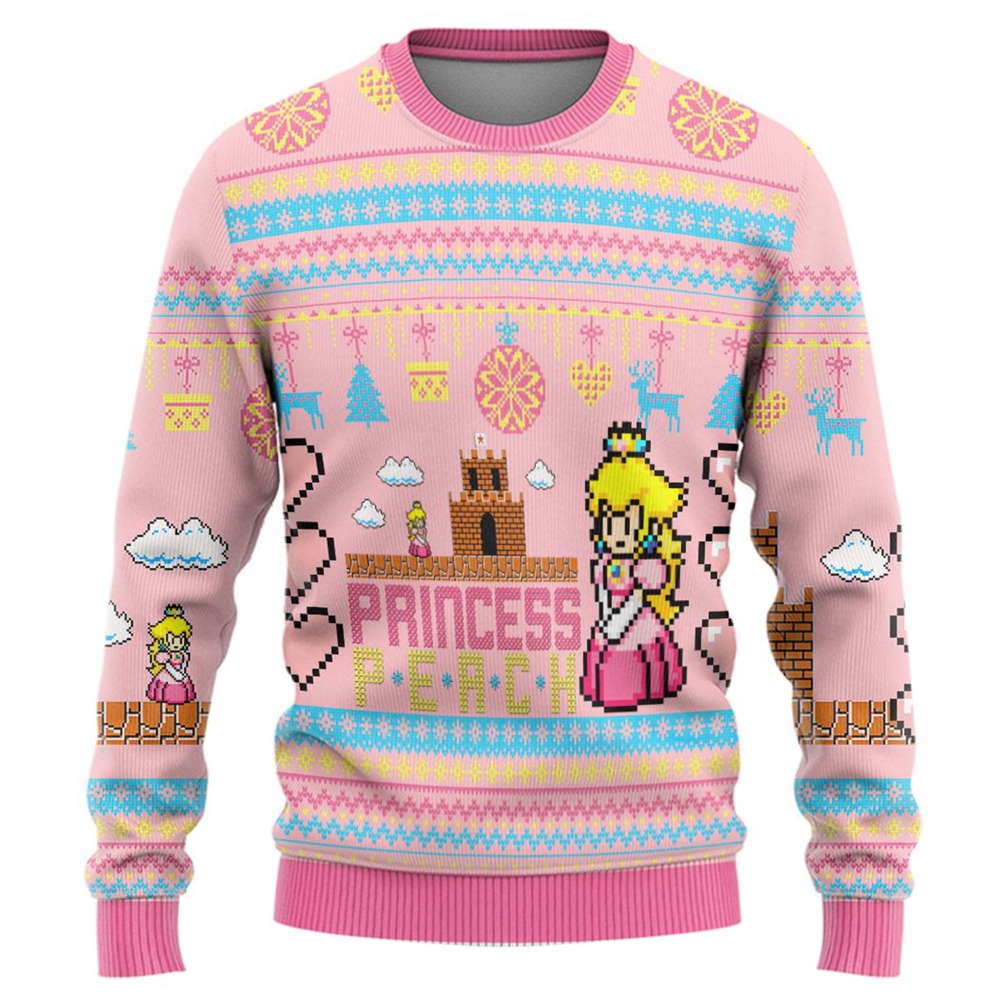 princess peach ugly mario luigi princess peach christmas sweater bowser mario bros video game xmas 1 image Princess Peach Ugly Mario Luigi Princess Peach Christmas Sweater Bowser Mario Bros Video Game Xmas - 081123-141139