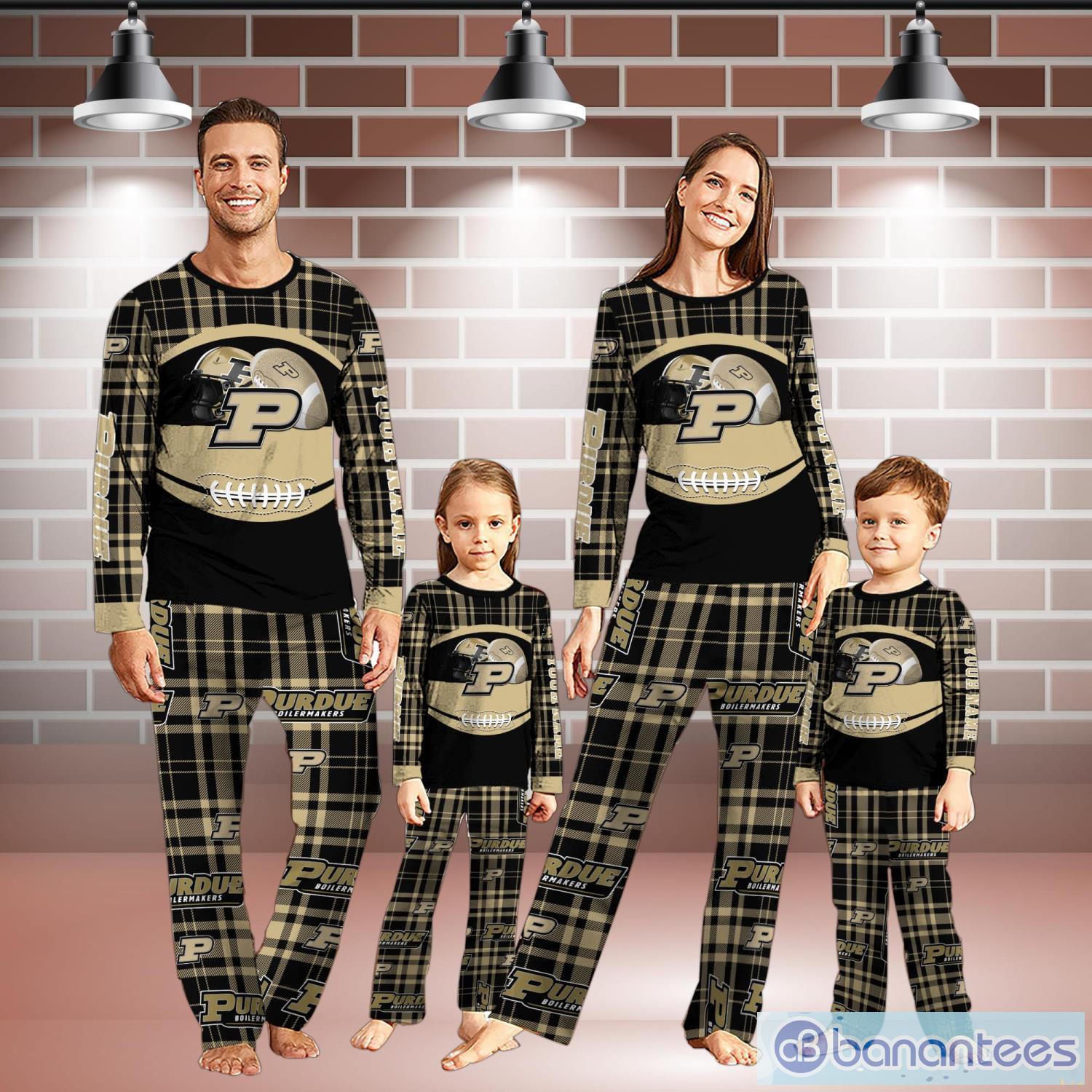 Purdue Boilermakers Personalized Name Pajamas Christmas Family