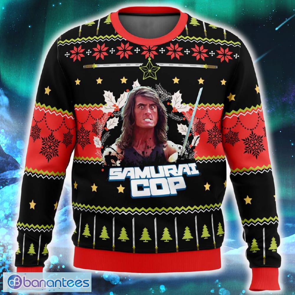 Samurai Cop Gifts For Family Christmas Holiday Ugly Sweater - Horusteez