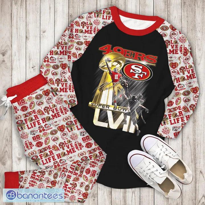 San Francisco 49ers Super Bowl Design Xmas Pyjamas Set Gift Men Women Kid -  Banantees