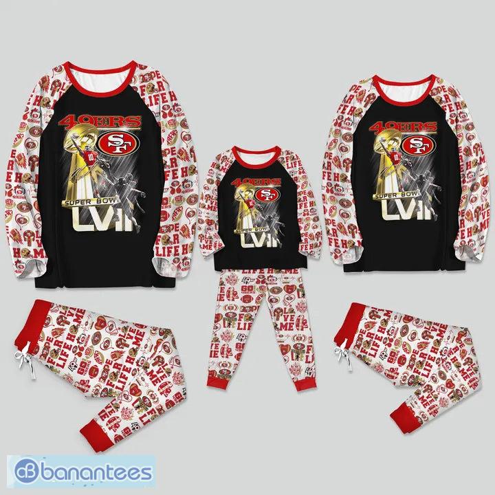 San Francisco 49ers Super Bowl Design Xmas Pyjamas Set Gift Men Women Kid -  Banantees