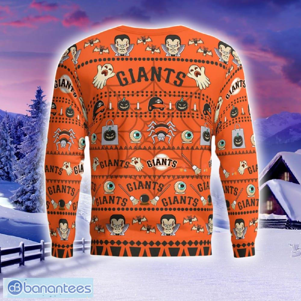 san francisco giants spooky ghost pumpkin ugly sweater for christmas logo gift holidays image San Francisco Giants Spooky Ghost Pumpkin Ugly Sweater For Christmas Logo Gift Holidays - San Francisco Giants Spooky Ghost Pumpkin Sweatshirt Limited Edition_3