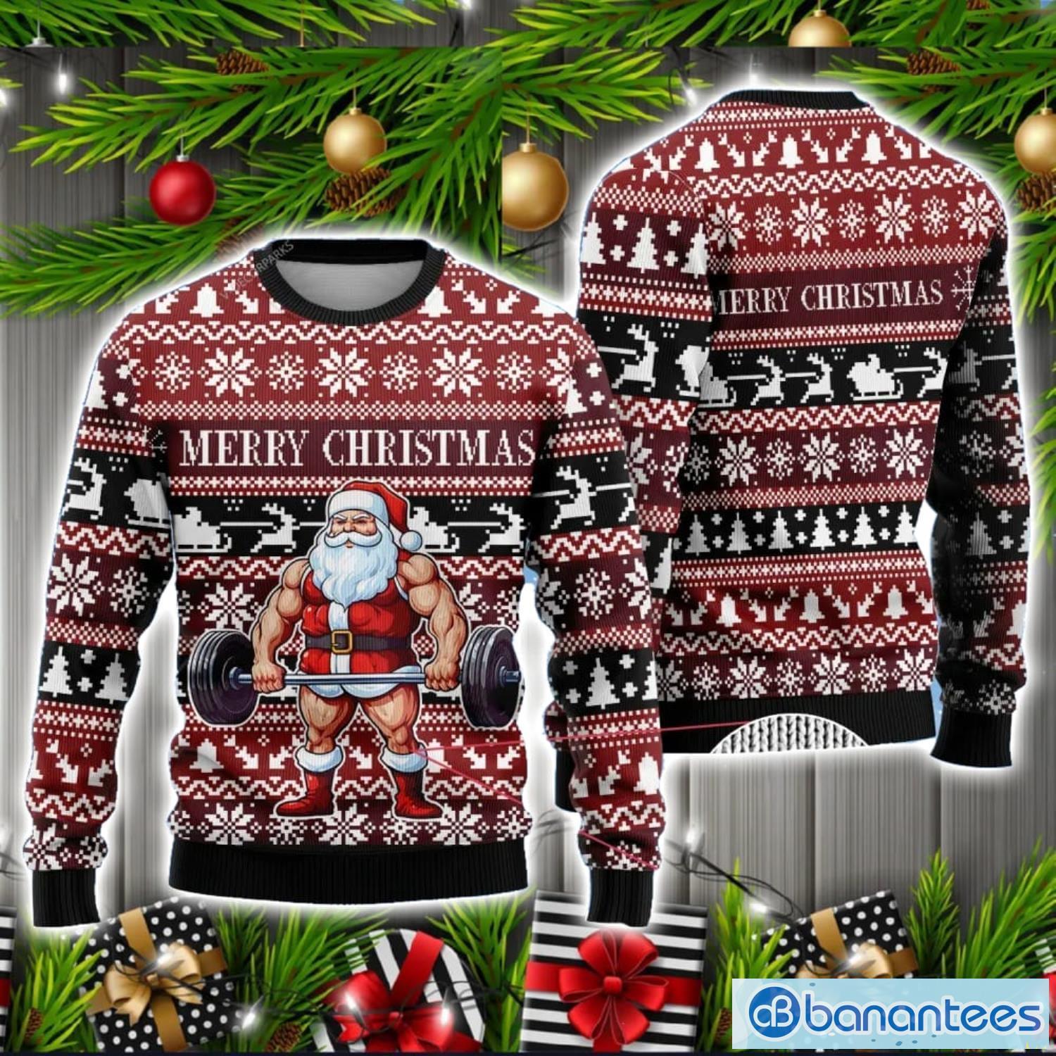 Weightlifting ugly 2024 christmas sweater