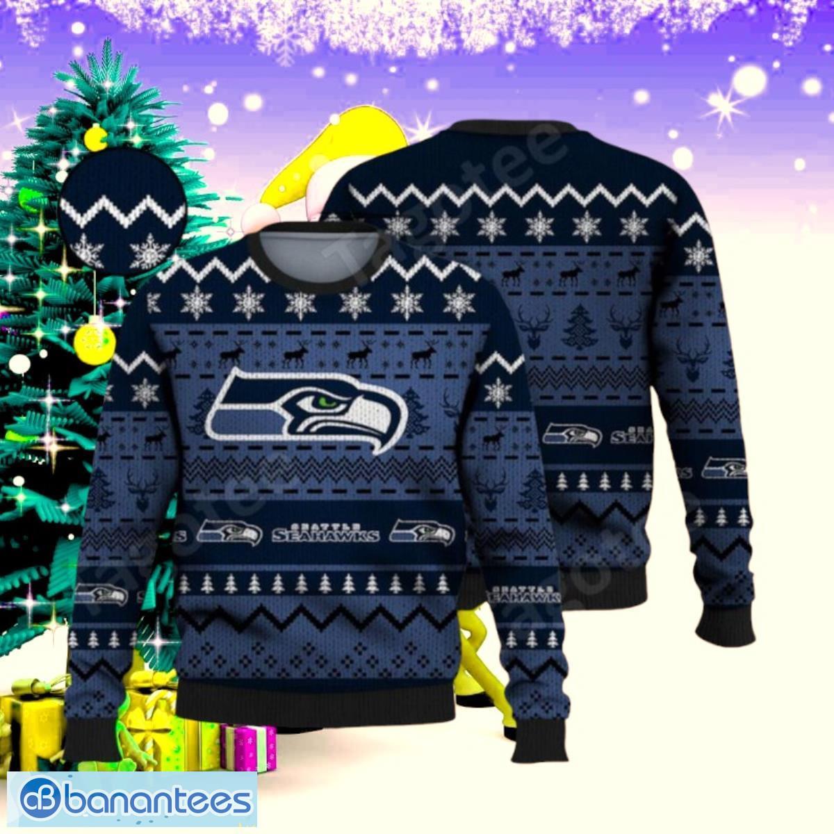 Seattle Seahawks NFL Football Knit Pattern Ugly Christmas Sweaters Impressive Gift For Men And Women Product Photo 1