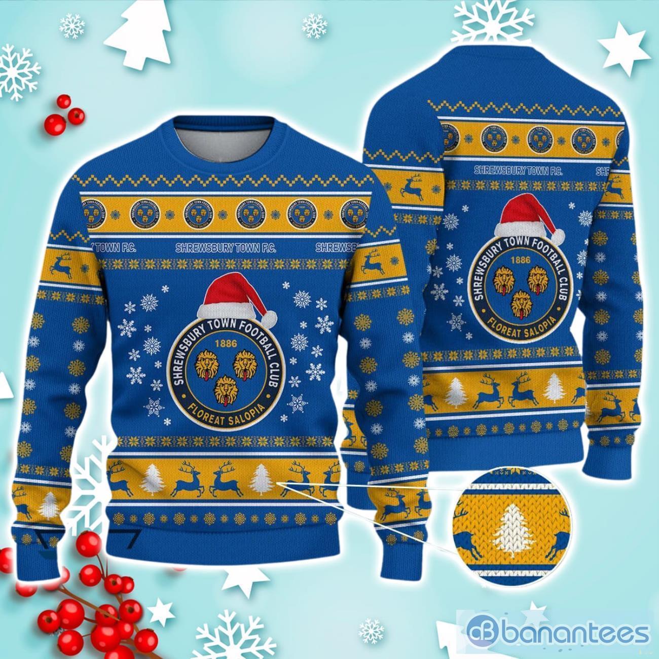 Shrewsbury Town Ugly Christmas Sweater Ideal Gift For Fans Product Photo 1