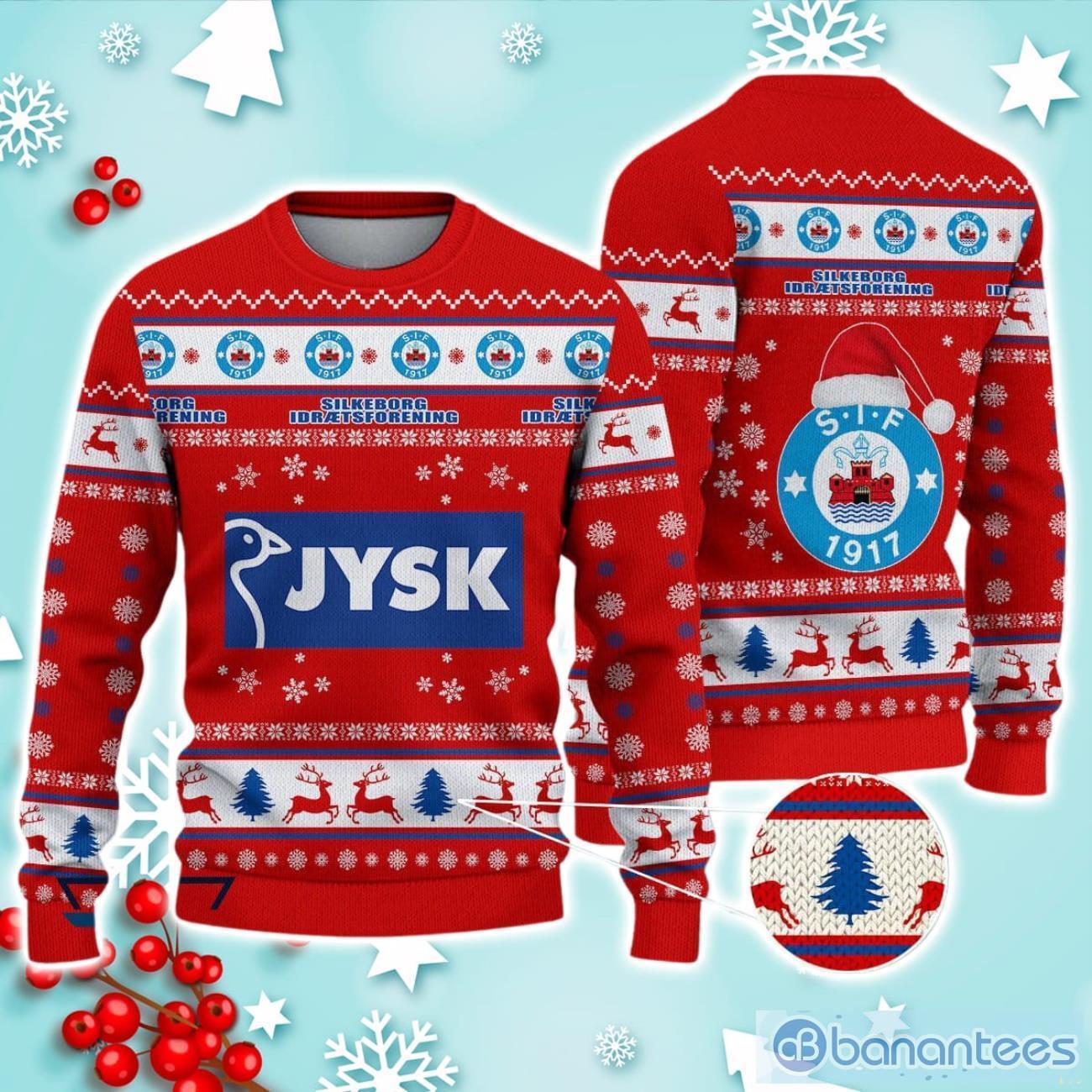Silkeborg IF Ugly Christmas Sweater Ideal Gift For Fans Product Photo 1