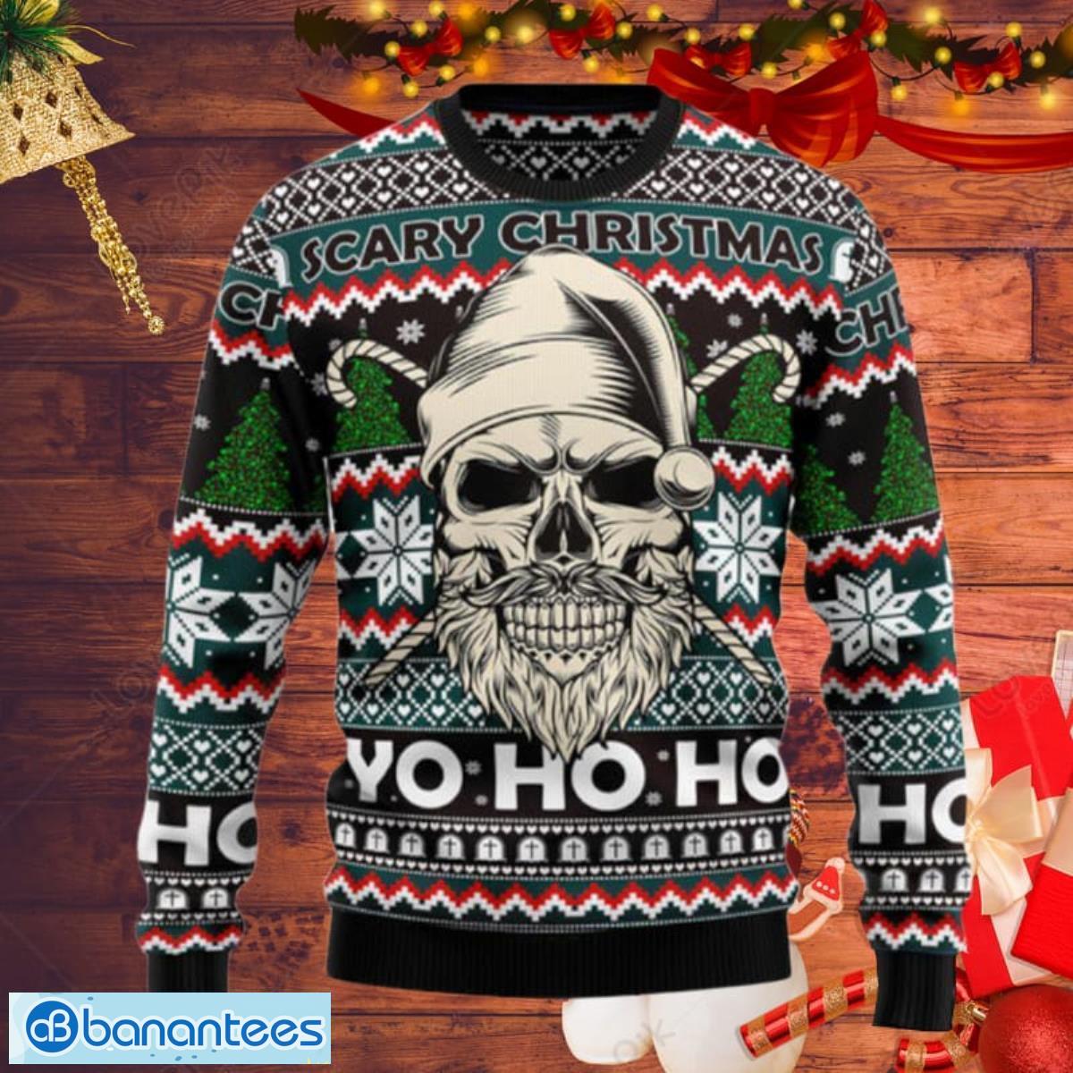 Skull Scary Christmas Ugly Christmas Sweaters Gift For Men Women Product Photo 1