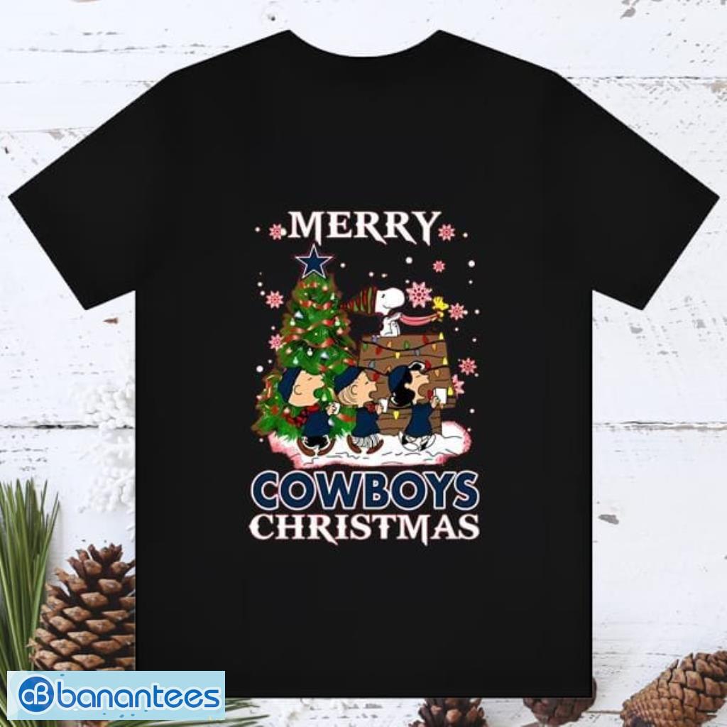 Snoopy And Friends Merry Dallas Cowboys Christmas T Shirt Product Photo 1