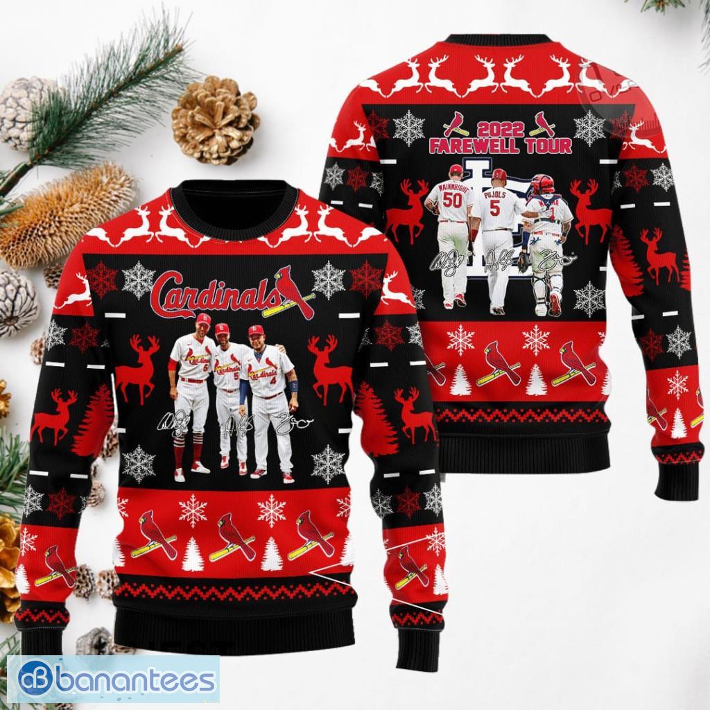 St. Louis Cardinals Christmas Jumper Graphic Crew Sweatshirt - Mens