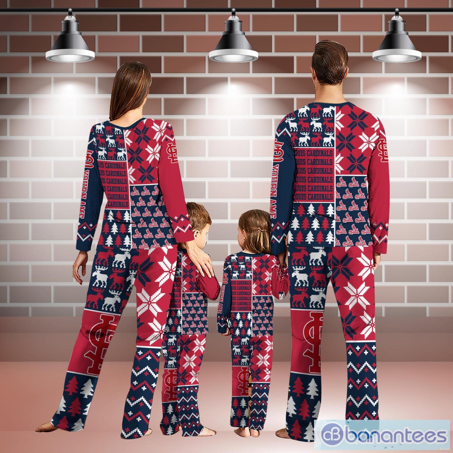St. Louis Cardinals Pajamas Set Personalized Name For Sport Fans Christmas  Pajamas Set For Family - Banantees