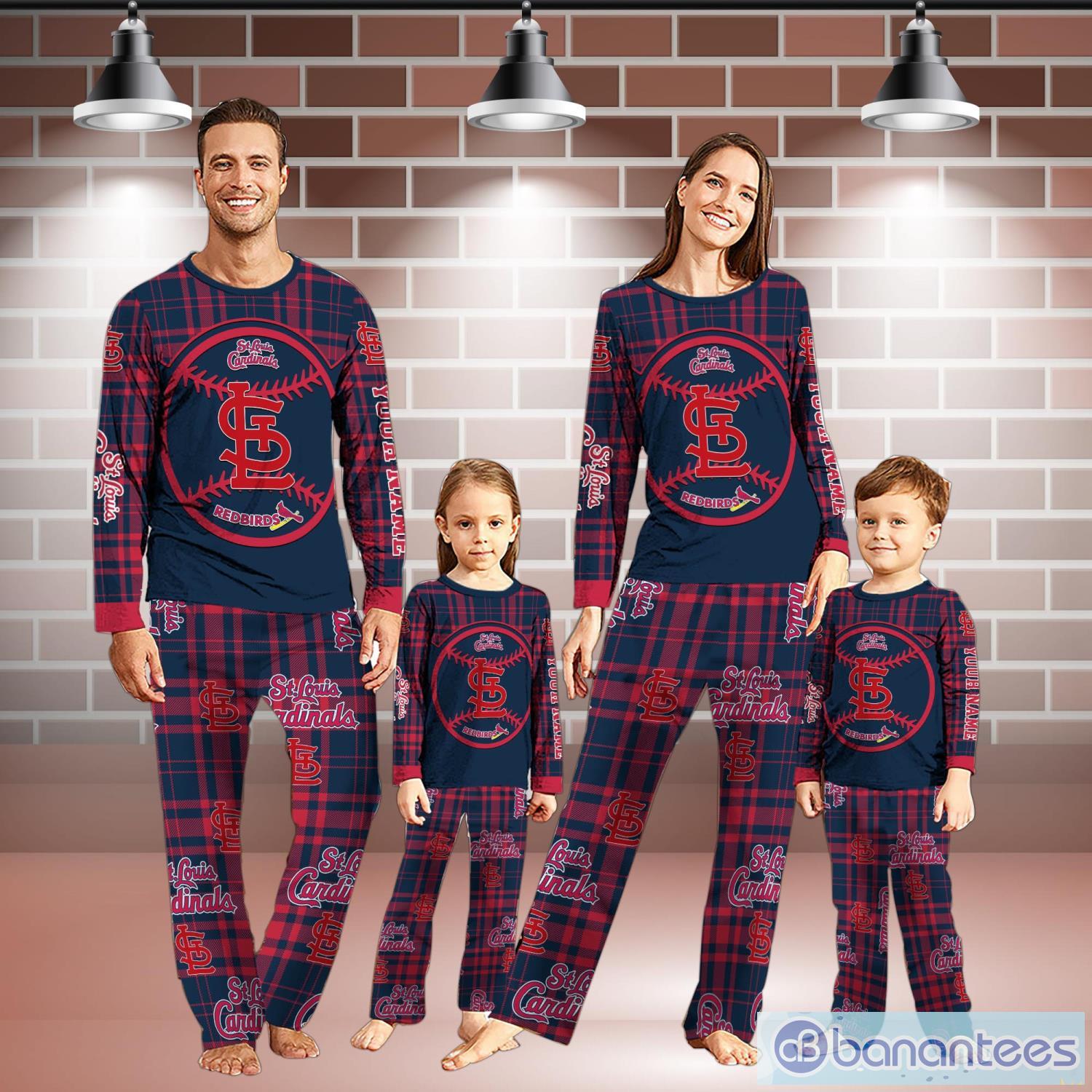 St Louis Cardinals MLB Family Holiday Pajamas