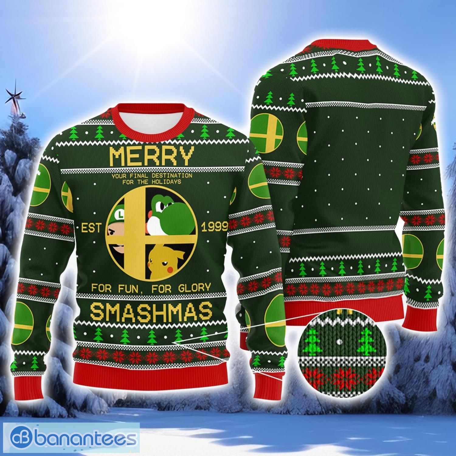 Super smash bros ugly christmas clearance sweater