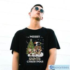 New Orleans Saints Snoopy Family Christmas Shirt - G500 Gildan T-Shirt