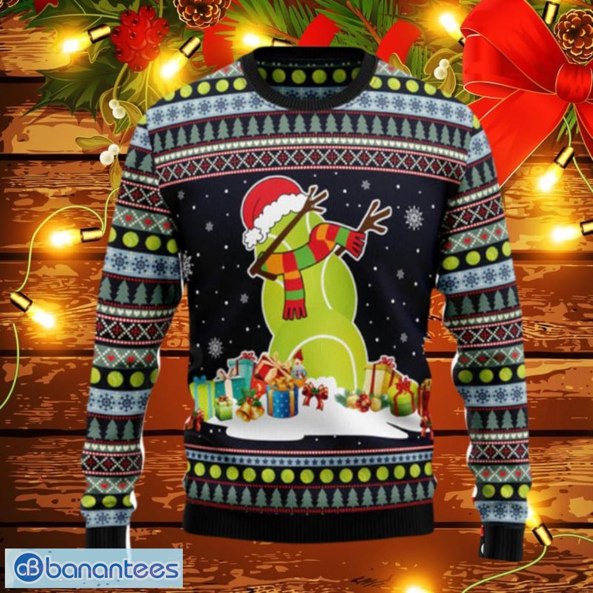 Tennis Snowman Ugly Christmas Sweaters Impressive Gift For Men And Women Product Photo 1