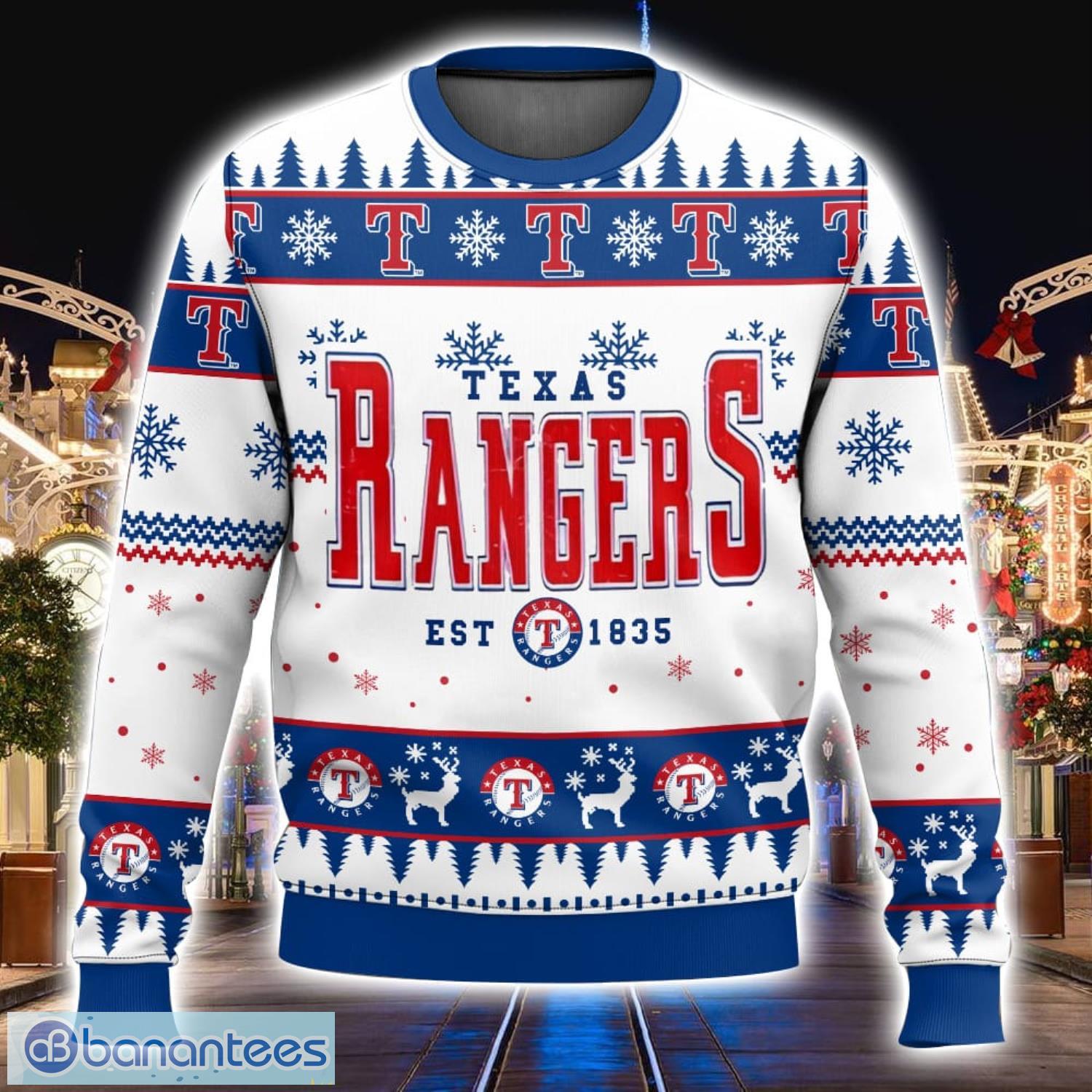 Texas Rangers Baseball Ugly Christmas Sweater Men And Women Sweater Gift For Christmas Product Photo 1