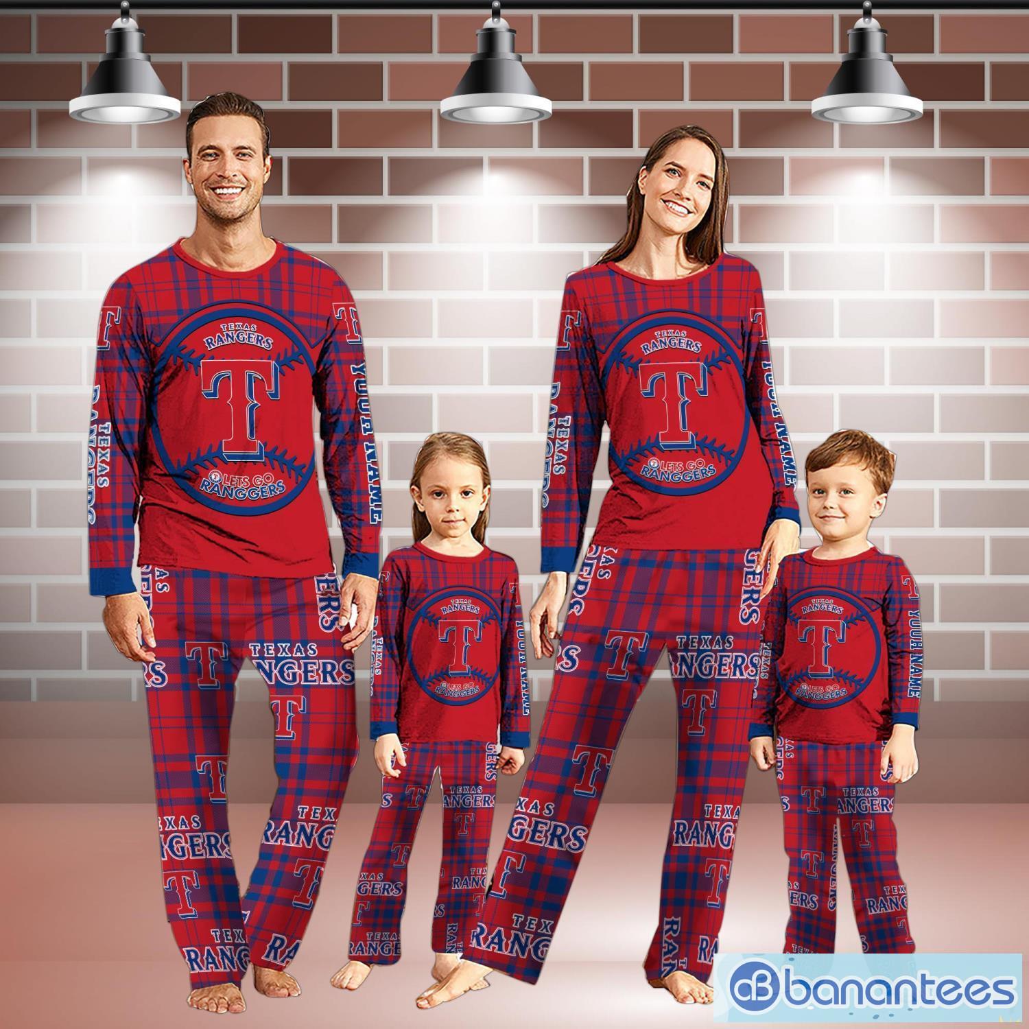 Texas Rangers Personalized Name Pajamas Christmas Family Gift Sport Fans Christmas Gift Product Photo 1