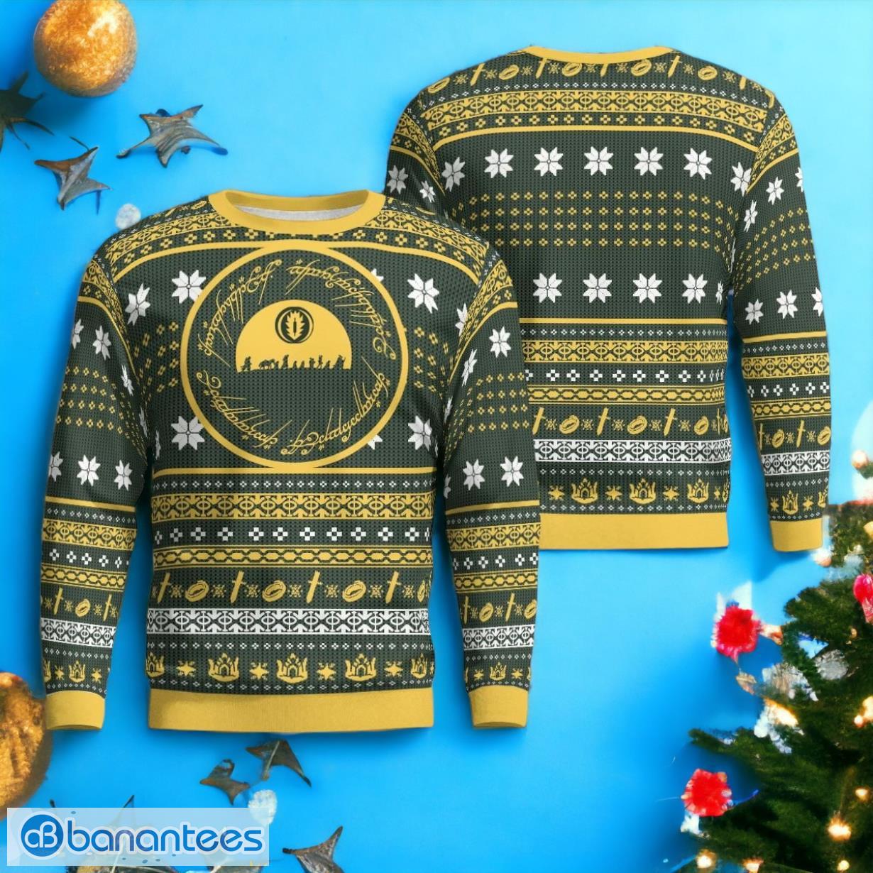 Lord Of The Rings The Fellowship Way To Mordor Vintage Ugly Christmas  Sweater Christmas Gift For Men And Women - Banantees