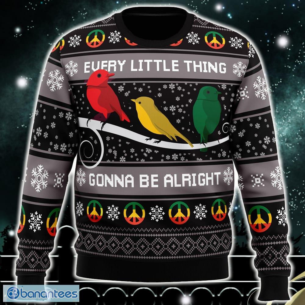 Three Little Birds Bob Marley Ugly Christmas Sweater Funny Gift Ideas Christmas - Three Little Birds Bob Marley Ugly Christmas Sweater_1