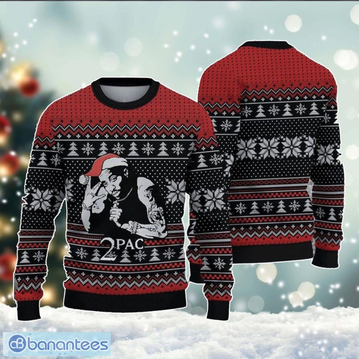 Tupac Shakur Ugly Xmas Sweater Music Artist Ugly Sweater Banantees