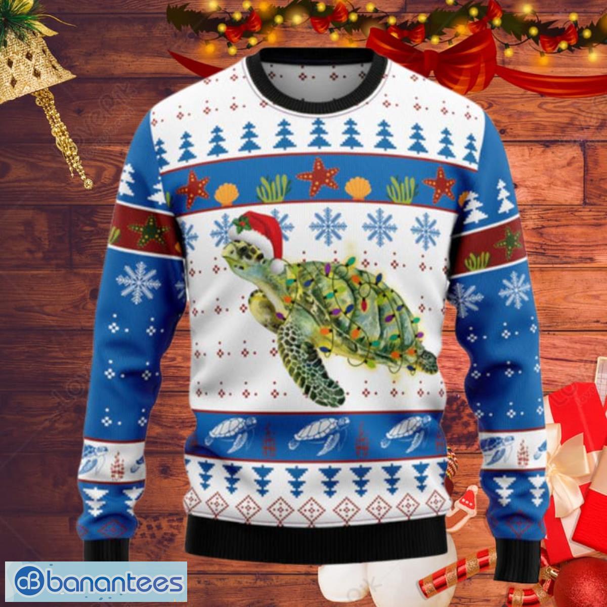 Turtle Xmas Ugly Christmas Sweaters Impressive Gift For Men And Women Product Photo 1