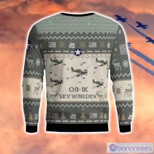 OA-1K Sky Warden OA1K Aircraft Ugly Sweater Christmas Gift For Men And Women Veteran Sweater Product Photo 3