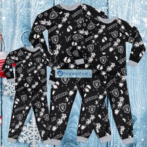 NFL Las Vegas Raiders Pajamas Set For Men And Women Gift Familys Holidays Christmas - NFL Las Vegas Raiders Pajamas Set Photo 1
