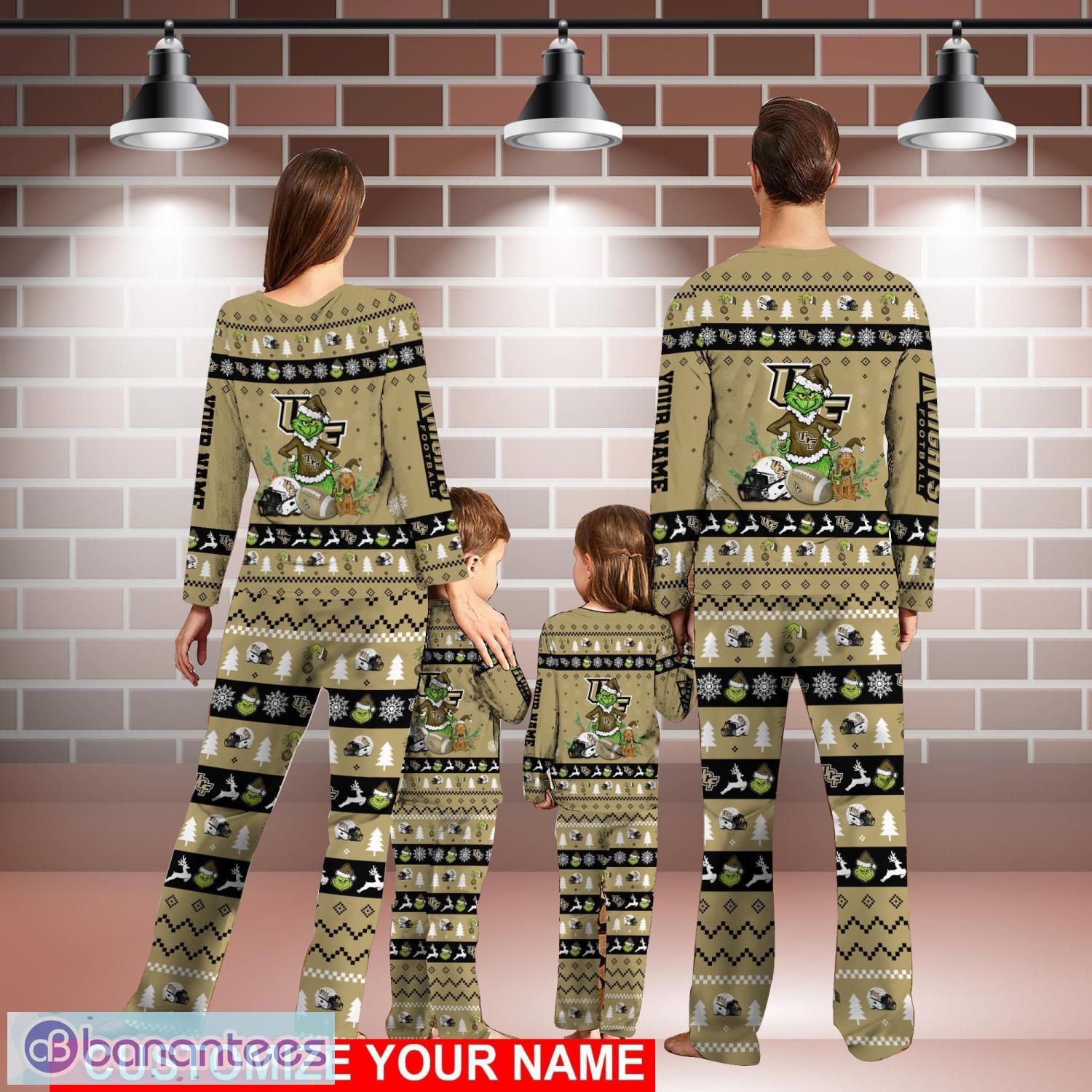 UCF Knights Pajamas Set Custom Name Grinch Pajamas Set Family