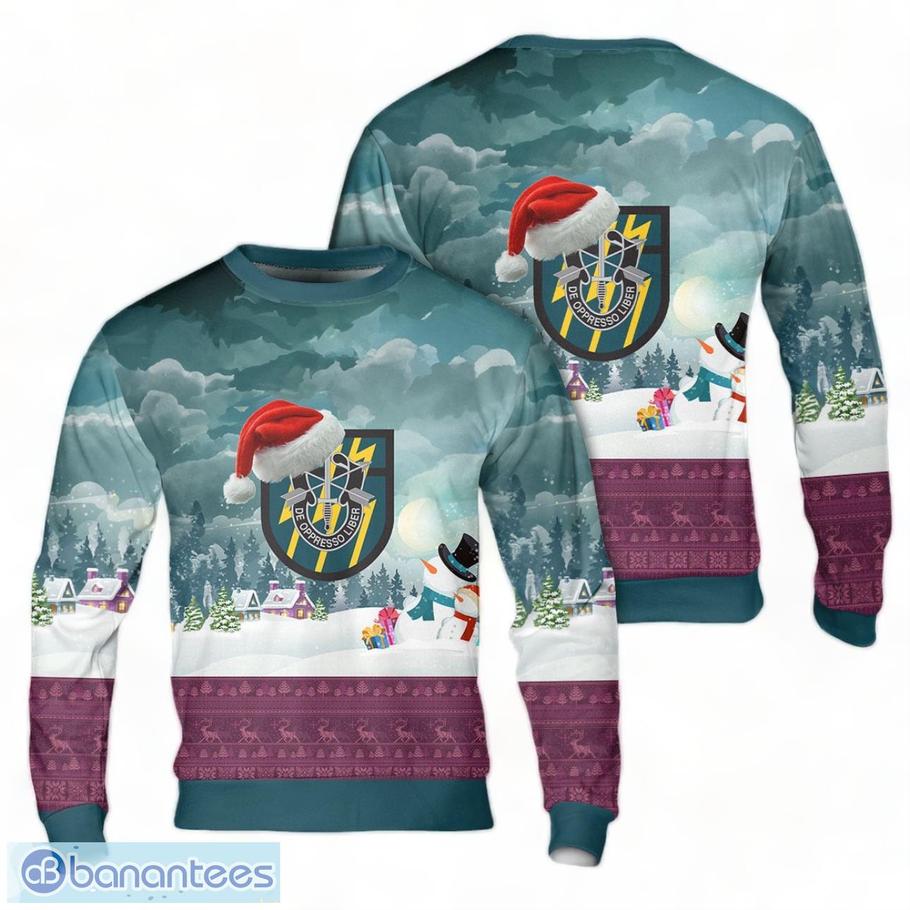 US Army 12th Special Forces Group (12th SFG) Christmas Sweater Product Photo 1