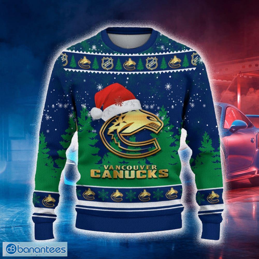 vancouver canucks ugly christmas sweater tree santa hat car for fans gift familys holidays image Vancouver Canucks Ugly Christmas Sweater Tree Santa Hat Car For Fans Gift Familys Holidays - Vancouver Canucks Ugly Christmas Sweater_2