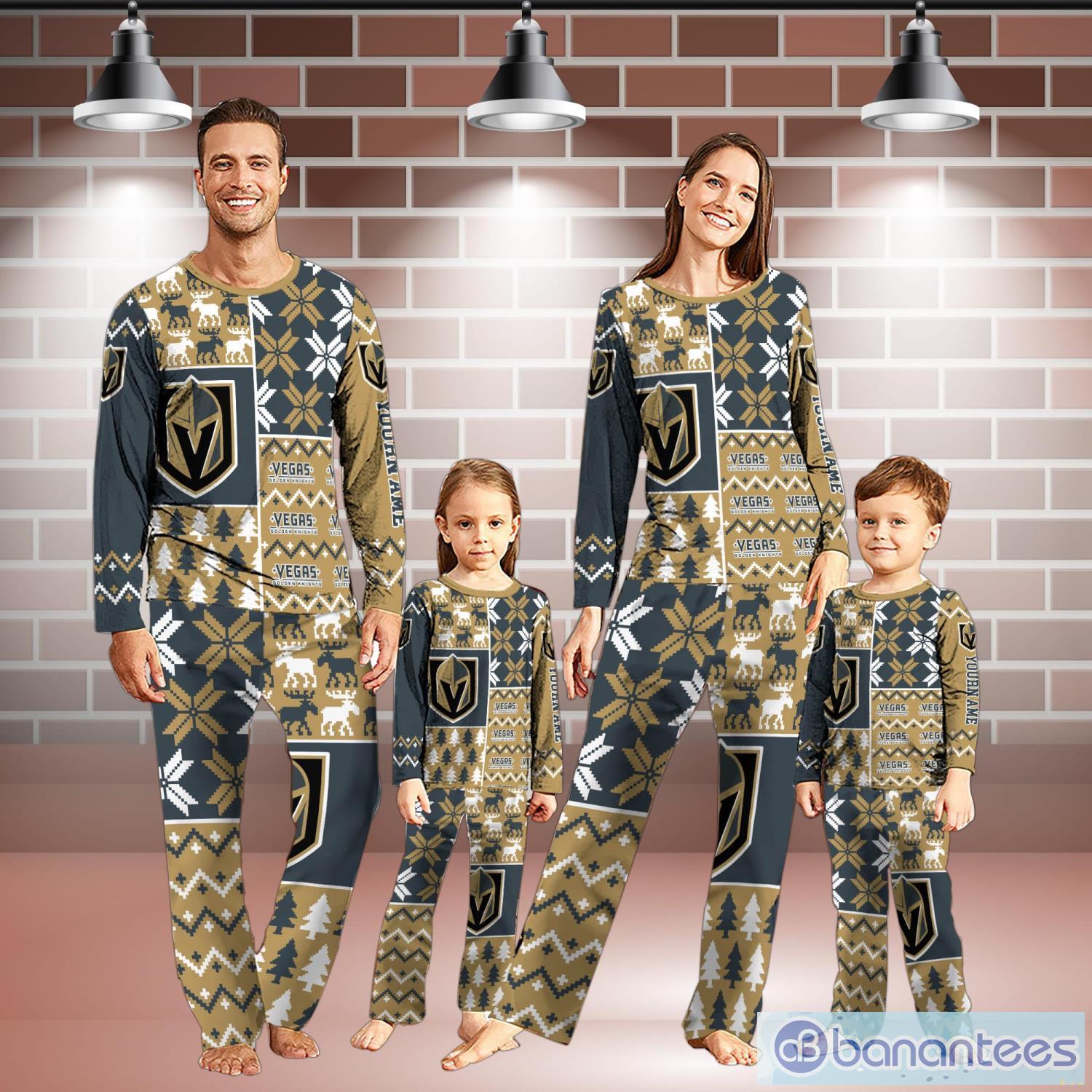 Vegas Golden Knights Family Holiday Pajamas