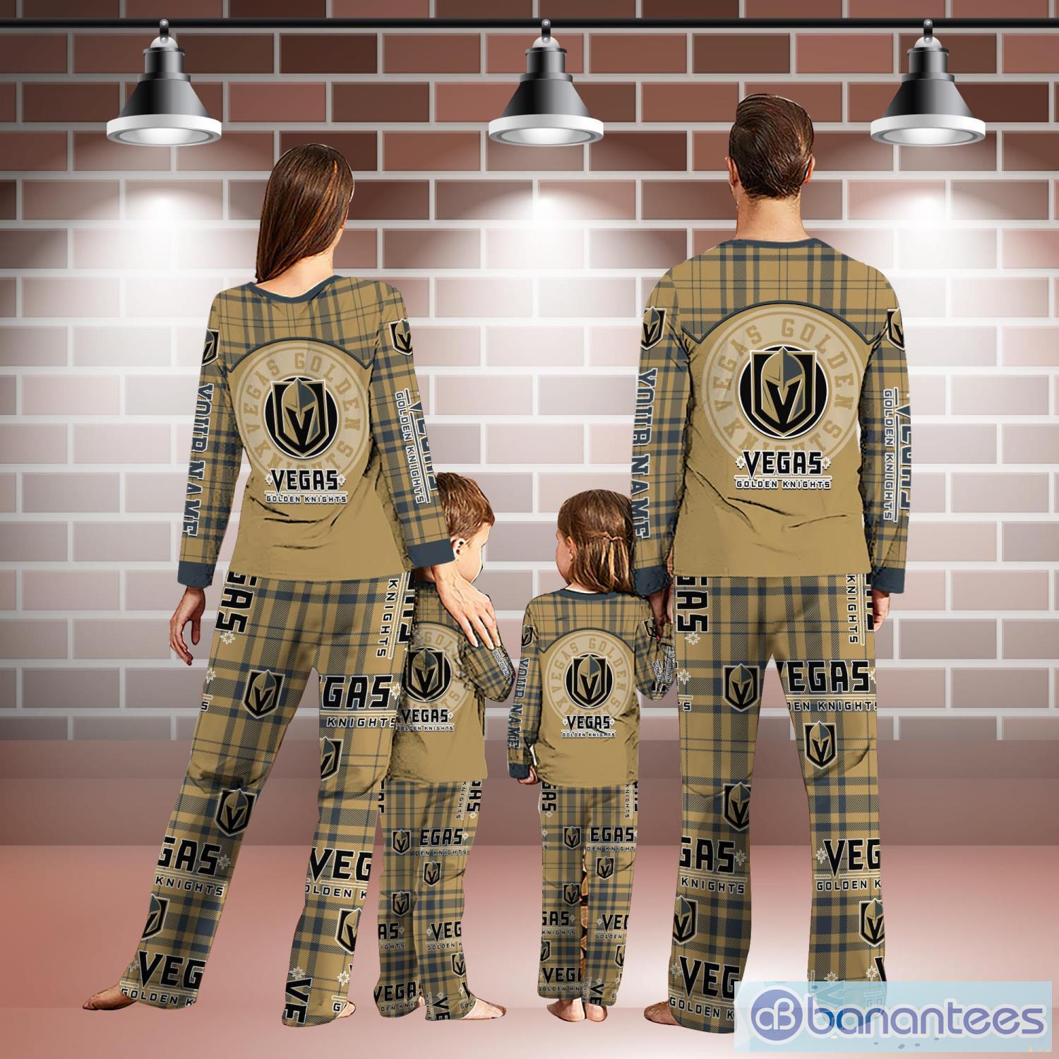 Vegas Golden Knights Family Holiday Pajamas