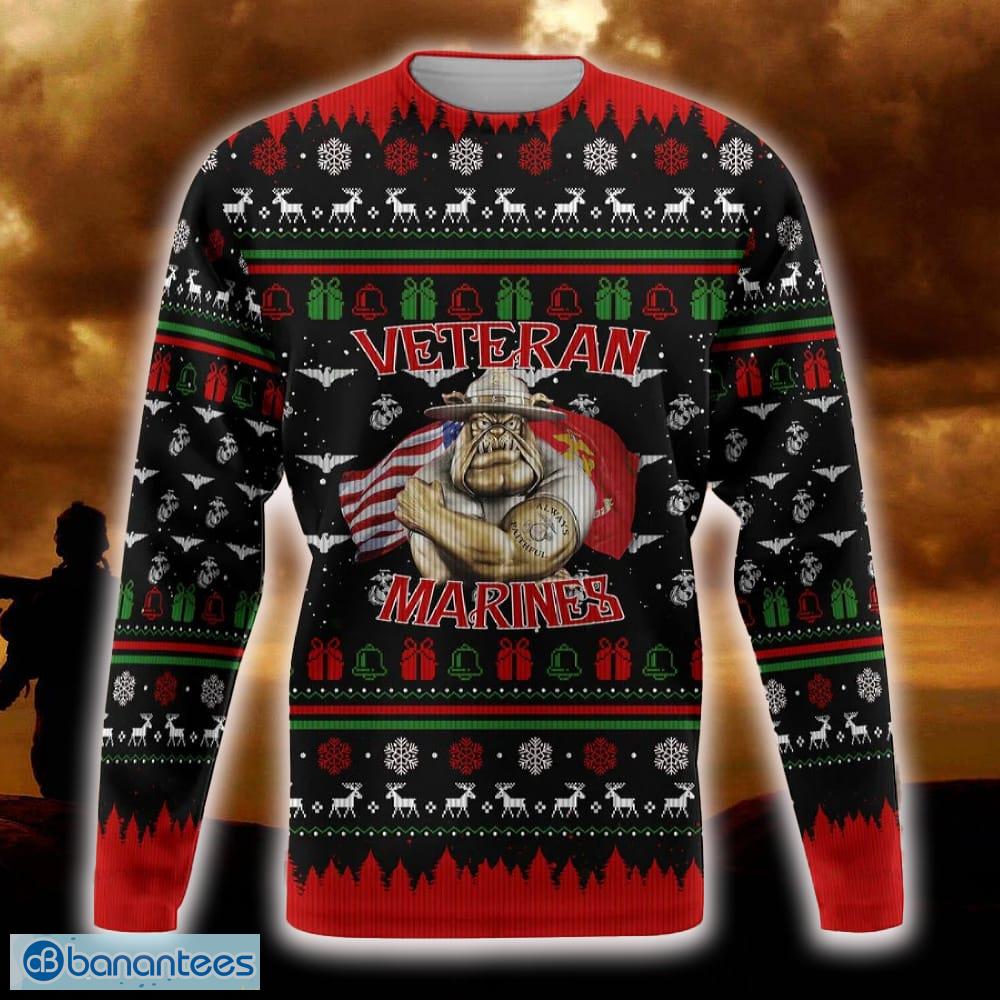 Veteran Marines Ugly Christmas Sweater Gift For Men And Women - Veteran Marines Ugly Christmas Sweater Gift For Men And Women