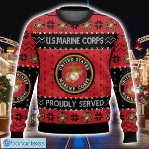 US Marine Corps Veteran Ugly Christmas Sweater Christmas Gift For Men And Women Product Photo 1