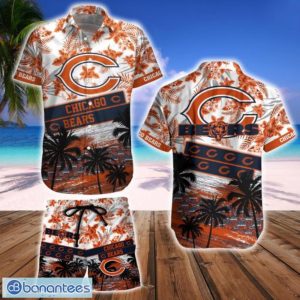 Chicago Bears Hawaiian Shirt And Beach Short Product Photo 5