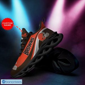 Cleveland Browns Custom Name Max Soul Sneakers For Men Women - Cleveland Browns Max Soul Sneakers Running Sports Shoes_1
