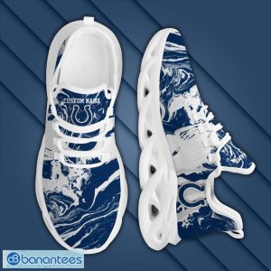 Indianapolis Colts Logo Tie Dye Pattern Custom Name 3D Max Soul Sneakers Fans Gift Sports Shoes - Indianapolis Colts Logo Tie Dye Pattern Custom Name 3D Max Soul Sneaker Shoes_3