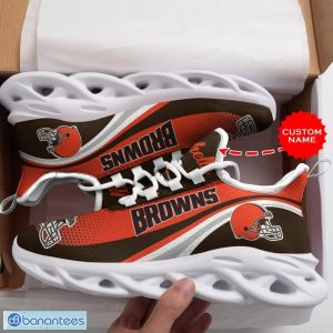 Cleveland Browns Custom Name Max Soul Sneakers For Men Women - Cleveland Browns Max Soul Sneakers Running Sports Shoes_4
