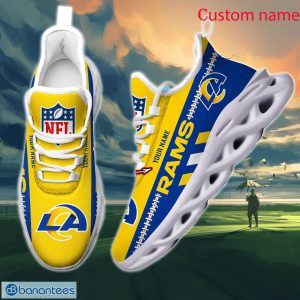 NFL Los Angeles Rams Max Soul Shoes Design For Fans Running Sneakers Custom Name - NFL Los Angeles Rams Max Soul Shoes_5