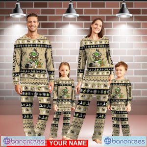 New Orleans Saints Pajamas Set Custom Name Grinch Christmas Pajama Set Family Christmas Gift Product Photo 1
