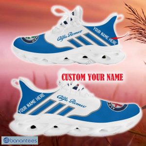 Custom Name Alfa Romeo Blue Car Logo Max Soul Sneakers For Fans Team Running Shoes Gift Men And Women - Alfa Romeo Max Soul Shoes New Car_15