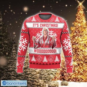 WWE Ric Flair It’s Christmas Woooo New Ugly Christmas Sweater Holidays Gift - WWE Ric Flair It’s Christmas Woooo Ugly Christmas Sweater For Men And Women Photo 2