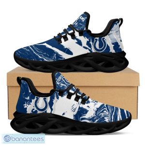Indianapolis Colts Logo Slick Pattern Custom Name 3D Max Soul Sneakers Fans Gift Sports Shoes - Indianapolis Colts Logo Slick Pattern Custom Name 3D Max Soul Sneaker Shoes_2