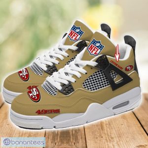 San Francisco 49ers Air Jordan 4 Sneakers Shoes Men And Women Sport Shoes Custom Name For Fans Product Photo 4