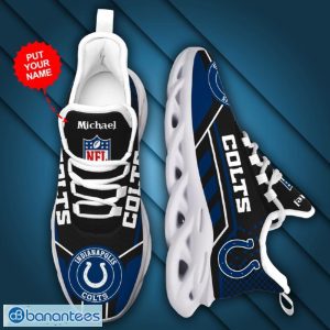 Indianapolis Colts Logo Pattern Custom Name 3D Max Soul Sneakers In Black Blue Fans Gift Sports Shoes - Indianapolis Colts Logo Pattern Custom Name 3D Max Soul Sneaker Shoes In Black Blue_4