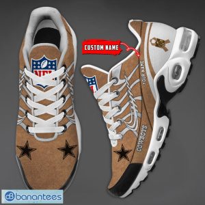Dallas Cowboys NFL Brown Veterans Custom Name Air Cushion Shoes Product Photo 2