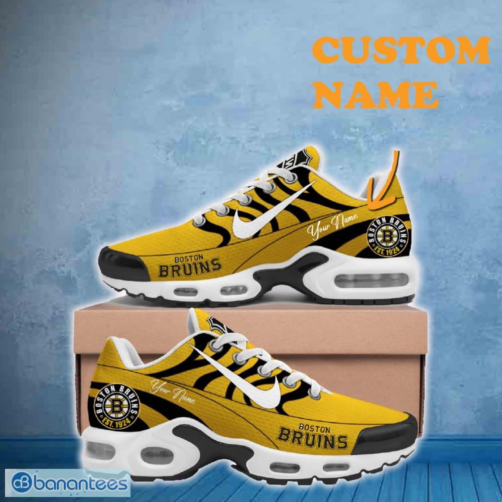 Boston Bruins Custom Name Air Cushion Sports Shoes Contemporary For Men Women Fans Gift Sneakers - Boston Bruins Air Cushion Sports Shoes